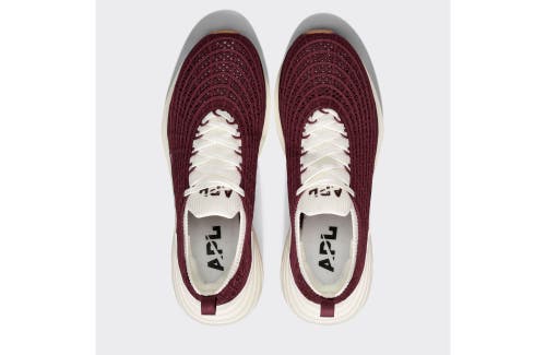 Shop Apl Athletic Propulsion Labs Techloom Zipline Sneakers In Burgundy/ivory/gum