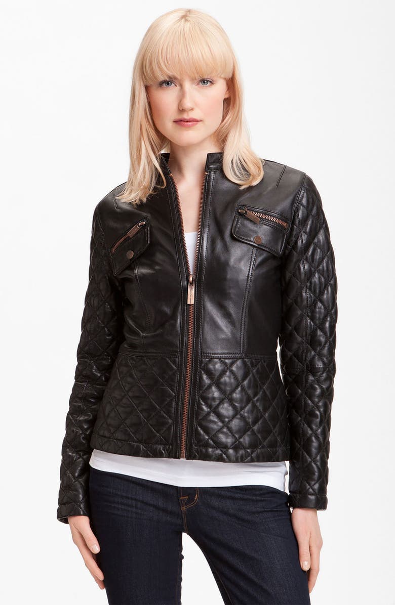 Kenneth Cole New York Quilted Leather Scuba Jacket | Nordstrom