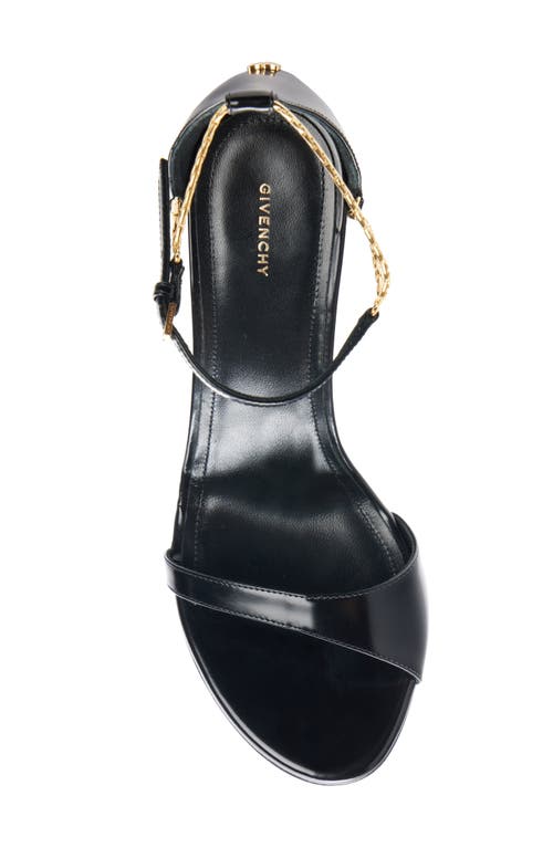 Shop Givenchy 4g Liquid Logo Sandal In Black/golden