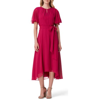 Tahari Chiffon Midi Dress, Pink