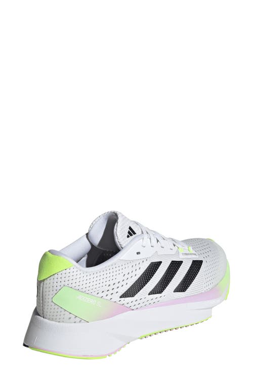 Shop Adidas Originals Adidas Adizero Sl Running Shoe In White/black/bliss Lilac