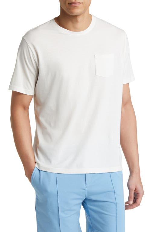 Acid Wash Pocket T-Shirt in White