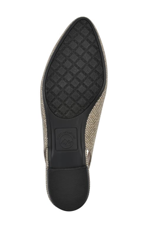 White Mountain Footwear Boreal Slingback Mule In Gold Glitter Fabric