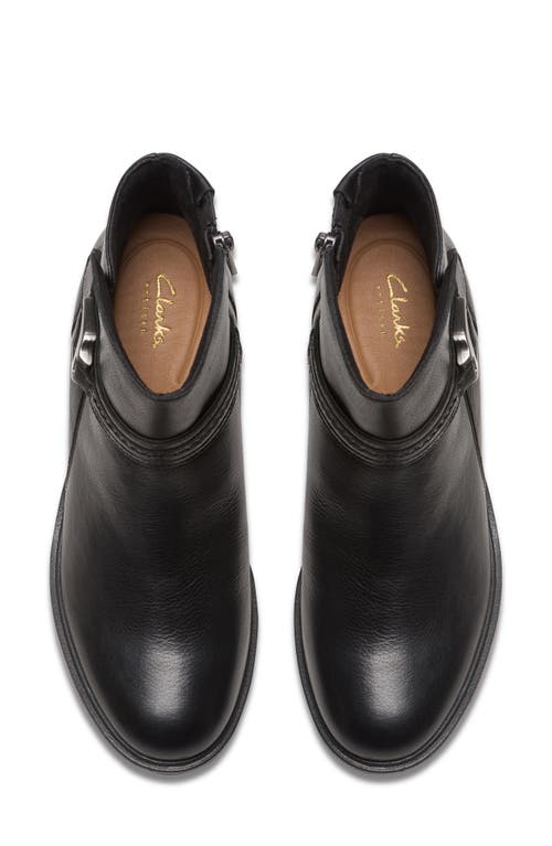 Clarksr Clarks(r) Neva Buckle Bootie In Black Leather