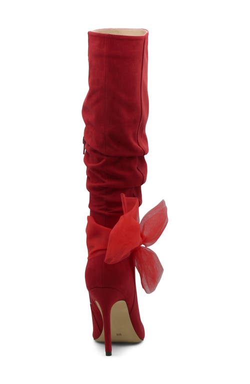 Shop Charles By Charles David Pizzi Pointed Toe Knee High Boot In Red-ms