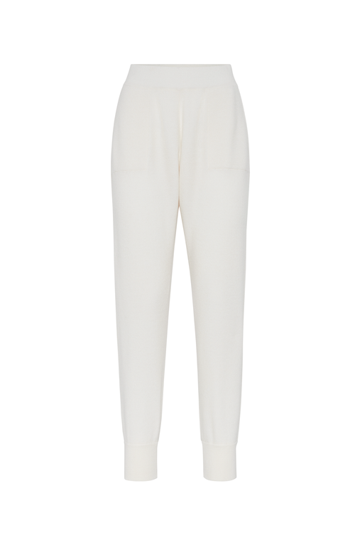 Shop Brunello Cucinelli Cashmere Knit Trousers In Panama