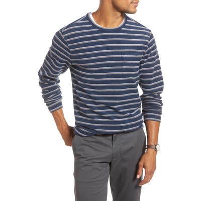 1901 Stripe Long Sleeveterry Pocket T-Shirt