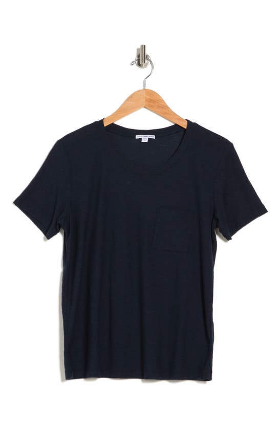 James Perse Crew Neck Pocket T-shirt In Deep