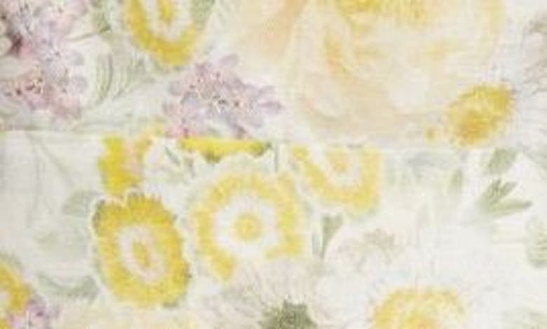 Shop Zimmermann Harmony Floral Cutout Linen & Silk Minidress In Citrus Garden Print