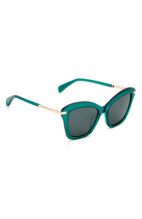 Shop Rag & Bone 53mm Cat Eye Sunglasses In Green/green