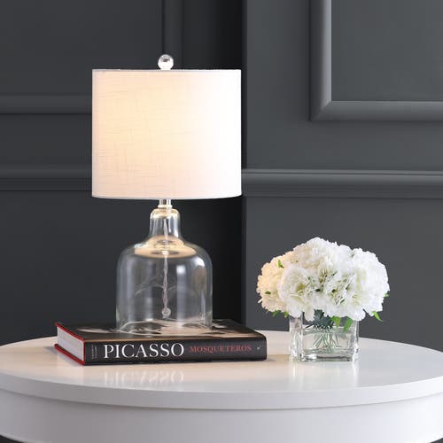 Shop Jonathan Y Gemma Glass Bell Led Table Lamp In Clear