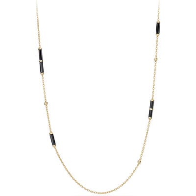 David Yurman Barrels Long Station Necklace With Diamonds