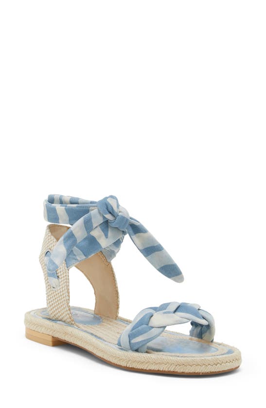 Vince Camuto Kastela Leather Lace-up Sandal In Cerulean Blu