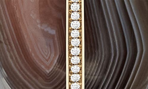 By Pariah Xl Diamond Pebble Pendant In Brown/ White