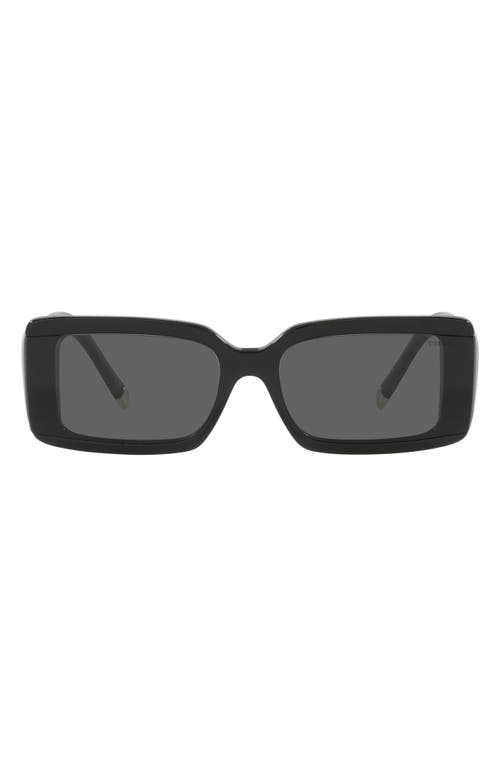 Tiffany & Co. 62mm Oversize Rectangular Sunglasses in Black at Nordstrom