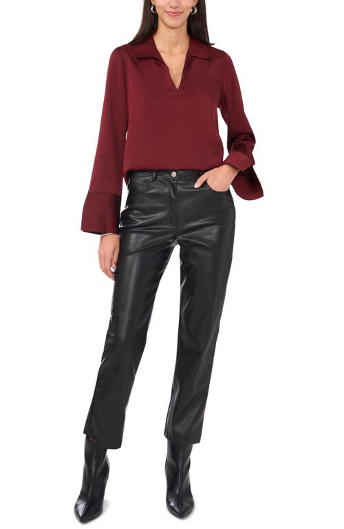 Shop Vince Camuto Johnny Collar Top In Ruby