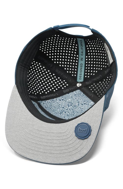 Melin Trenches Icon Hydro Performance Snapback Hat In Steel Blue
