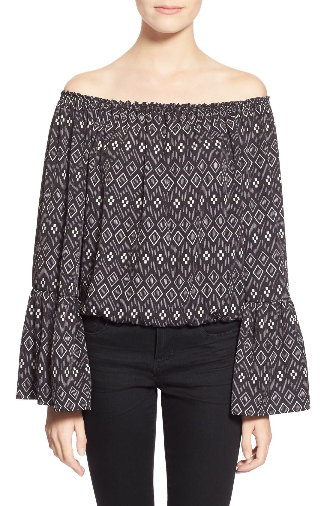 See You Monday Bell Sleeve Off The Shoulder Top Nordstrom