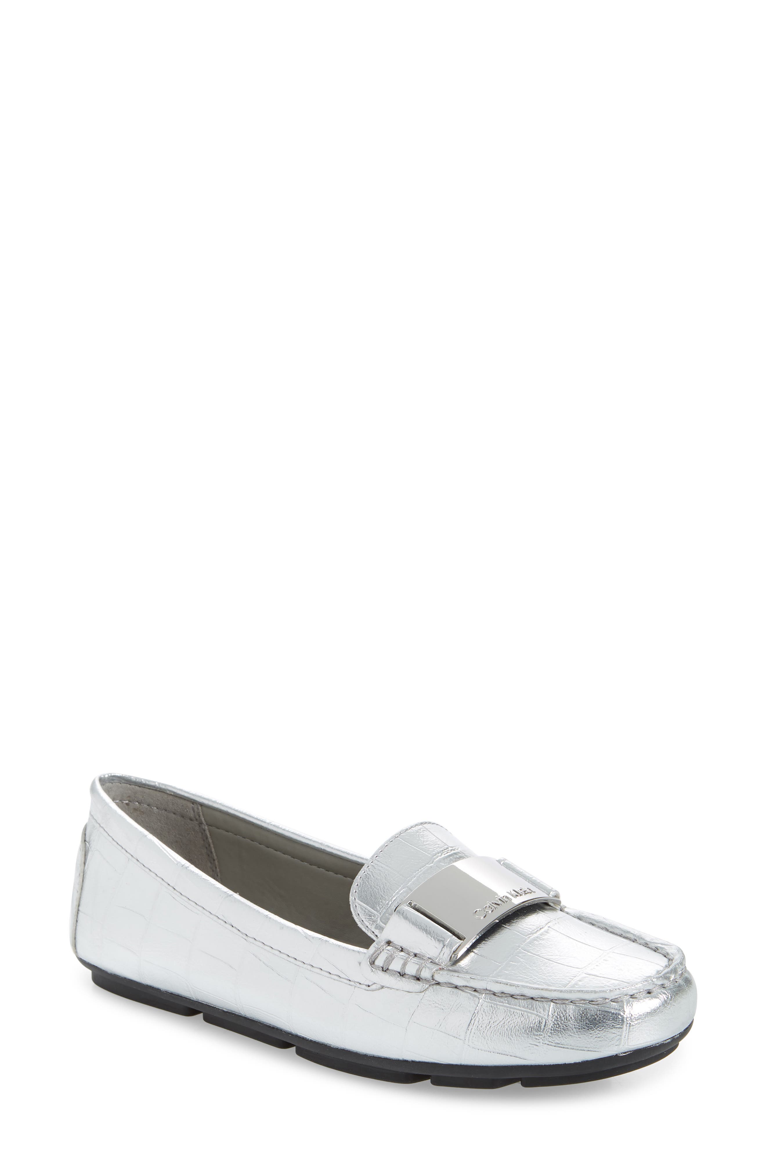 calvin klein grey loafers