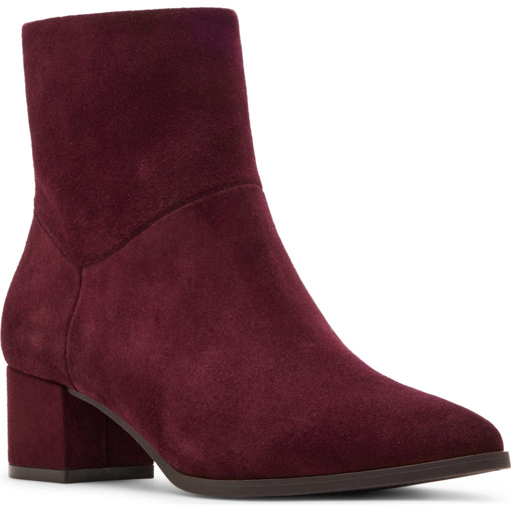 Blondo Arena Pointed Toe Bootie In Wine Suede