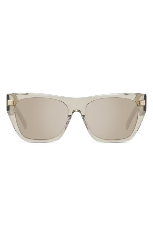 Givenchy GVDAY 55mm Square Sunglasses in Shiny Light Brown /Mirror at Nordstrom