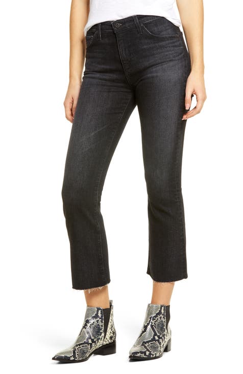 Jodi Mid Rise Raw Hem Crop Flare Jeans (2 Years Marquee)