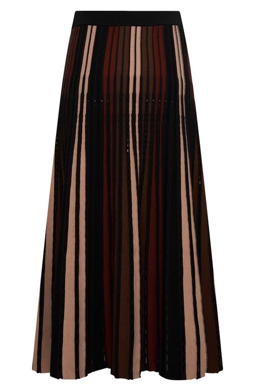 Shop Dvf Tribeca Sweater Skirt In Knitsun Pleats Camel/brown