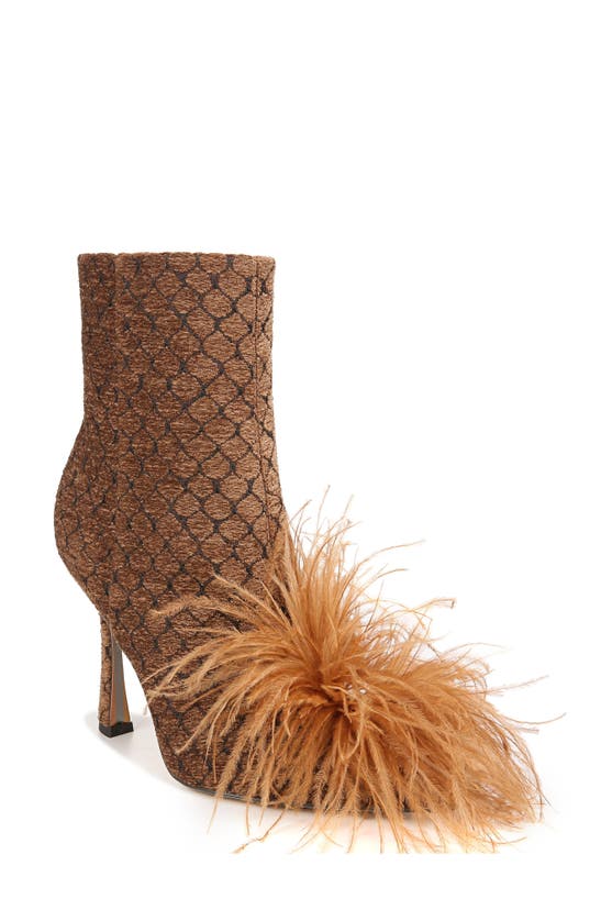 Sam Edelman Ency Pointed Toe Bootie In Brown Multi