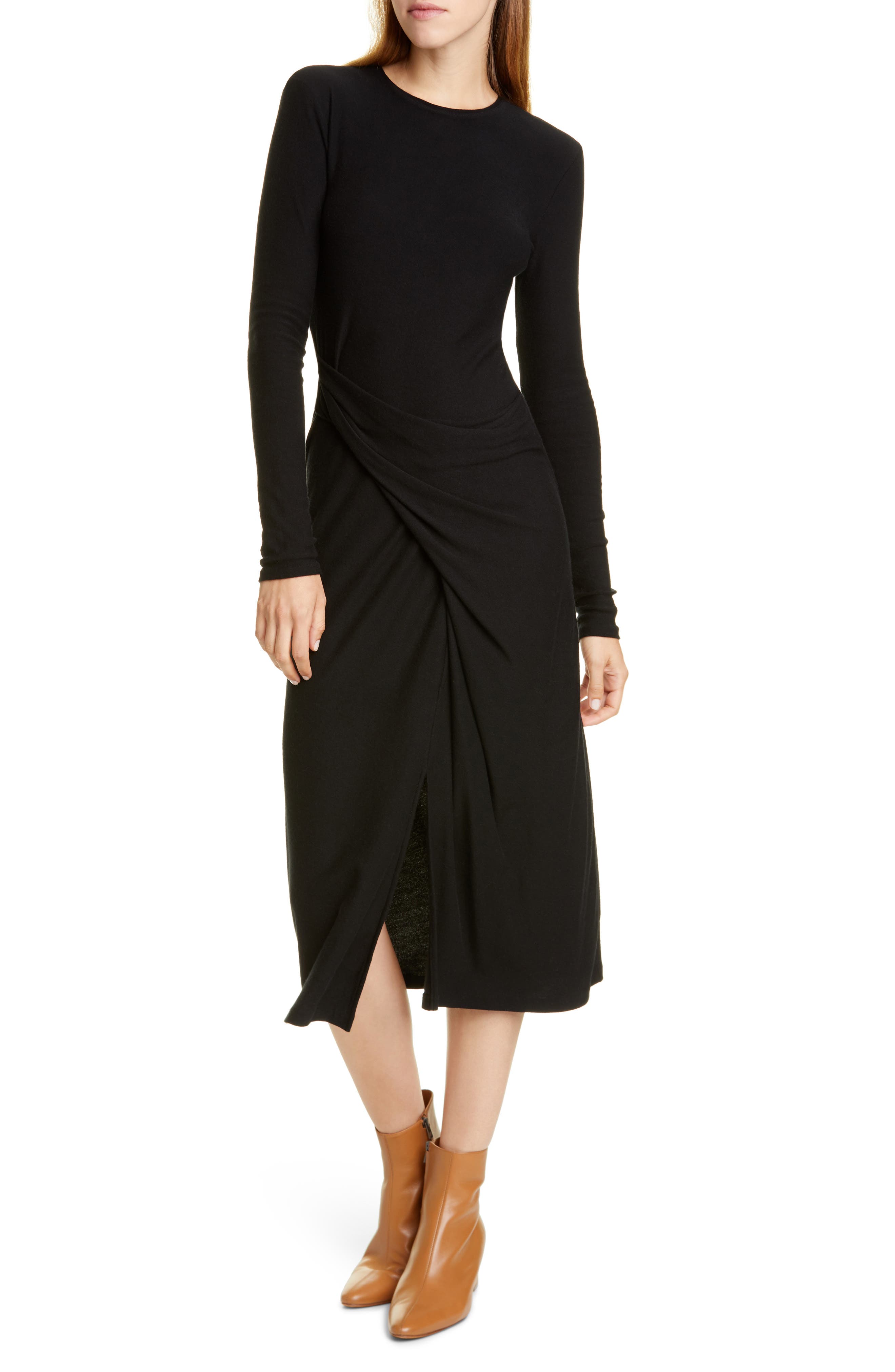 Vince Draped Long Sleeve Dress Nordstrom