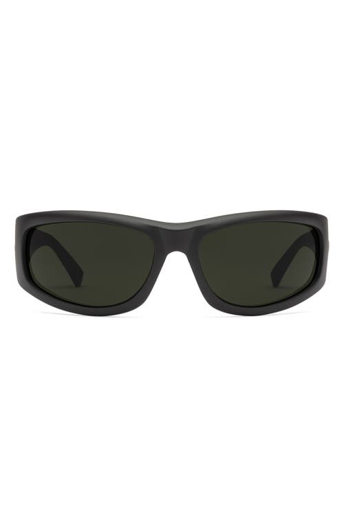 Shop Electric Bolsa Sport 45mm Wraparound Sunglasses In Matte Black/grey