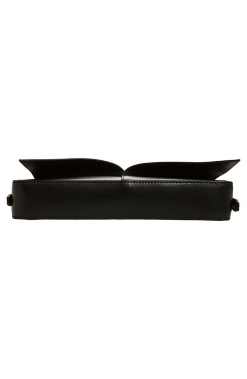 Shop Coperni Belted Baguette Leather Shoulder Bag In Black Black