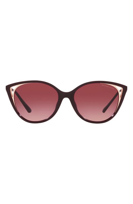 Michael Kors Alexandria 55mm Cat Eye Sunglasses In Cordovan