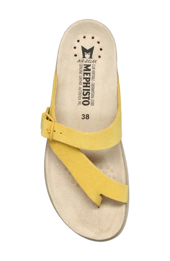 Shop Mephisto Helen Toe Loop Sandal In Yellow 628