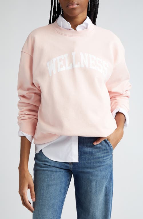Wellness Cotton Graphic Sweatshirt in Ballet
