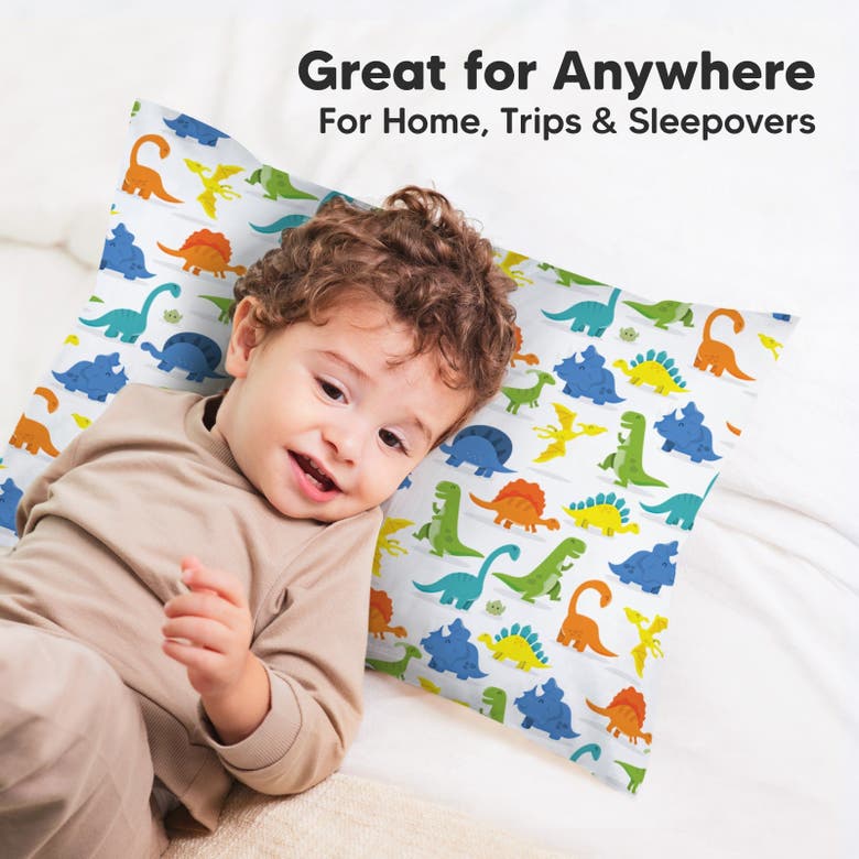 Shop Keababies Printed Toddler Pillowcase 13x18" In Happy Dino