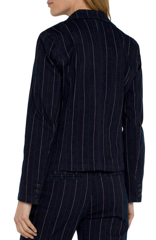 Shop Liverpool Los Angeles Stripe Blazer In Lapis Indgo Stripe