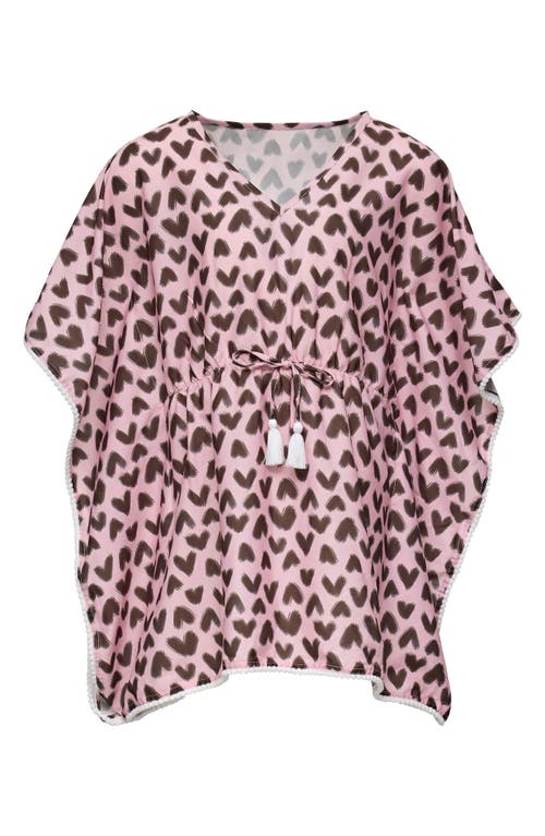 Snapper Rock Kids' Wild Love Cover-Up Caftan Pink at Nordstrom,