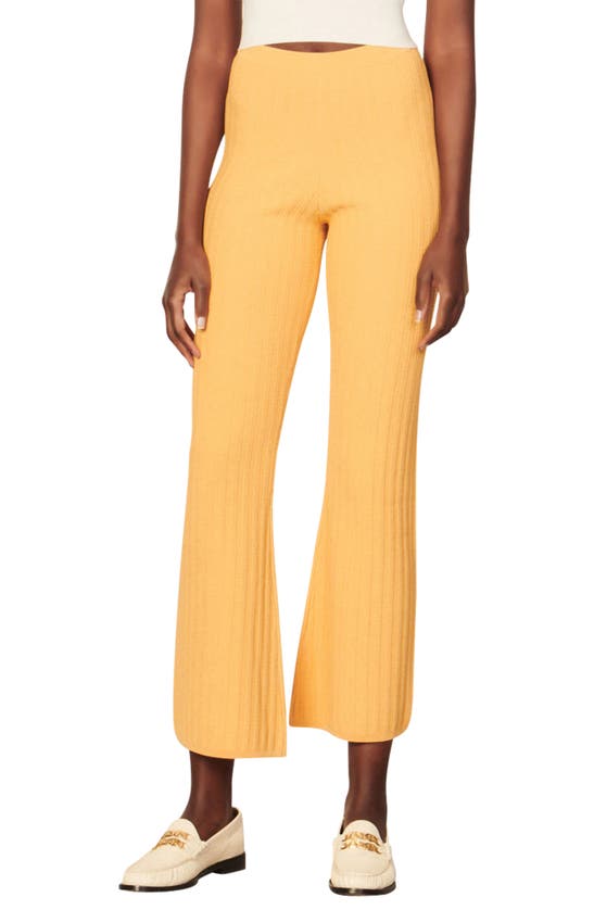 Sandro Baltimore Crop Flare Pants In Clementine