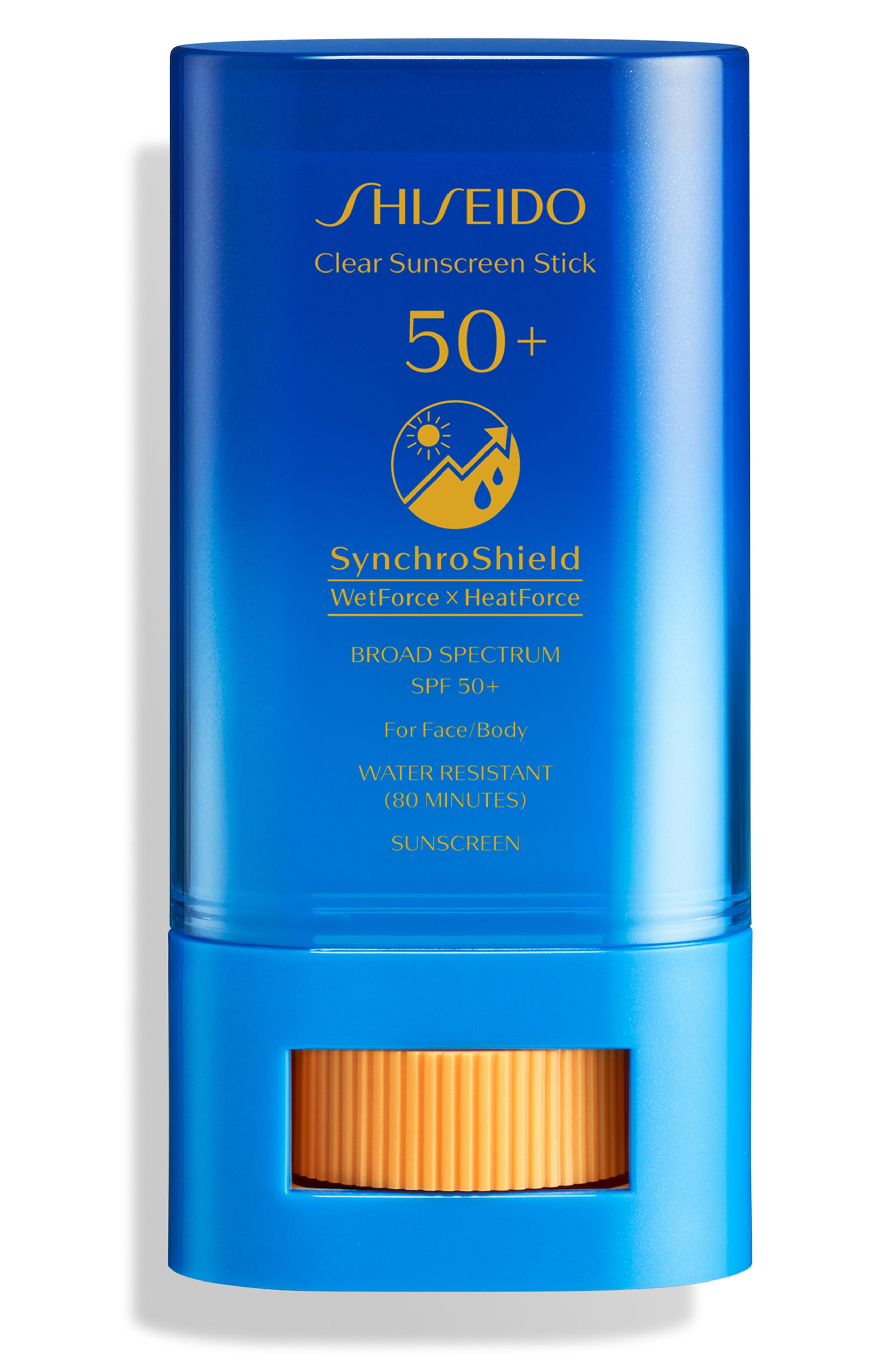 Shiseido Ginza Tokyo Synchroshield Wetforce X Heatforce Clear Sunscreen Stick Spf 50+ For Face & Body In No Color At Nord