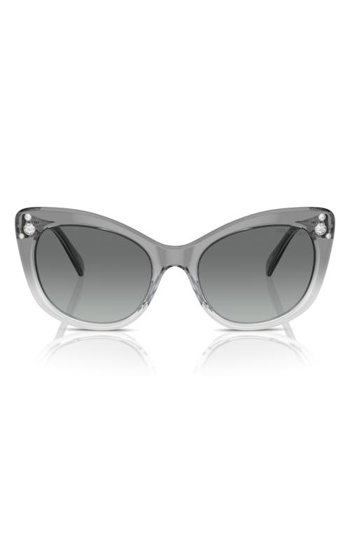 Swarovski 55mm Cat Eye Sunglasses in Gradient Grey at Nordstrom