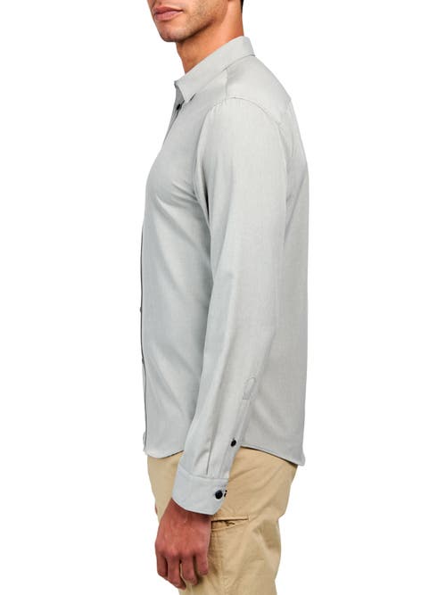 Brooklyn Brigade Men's Dante Non-iron Performance Stretch Moisture-wicking Solid Button-down Shirt In Grey Heather