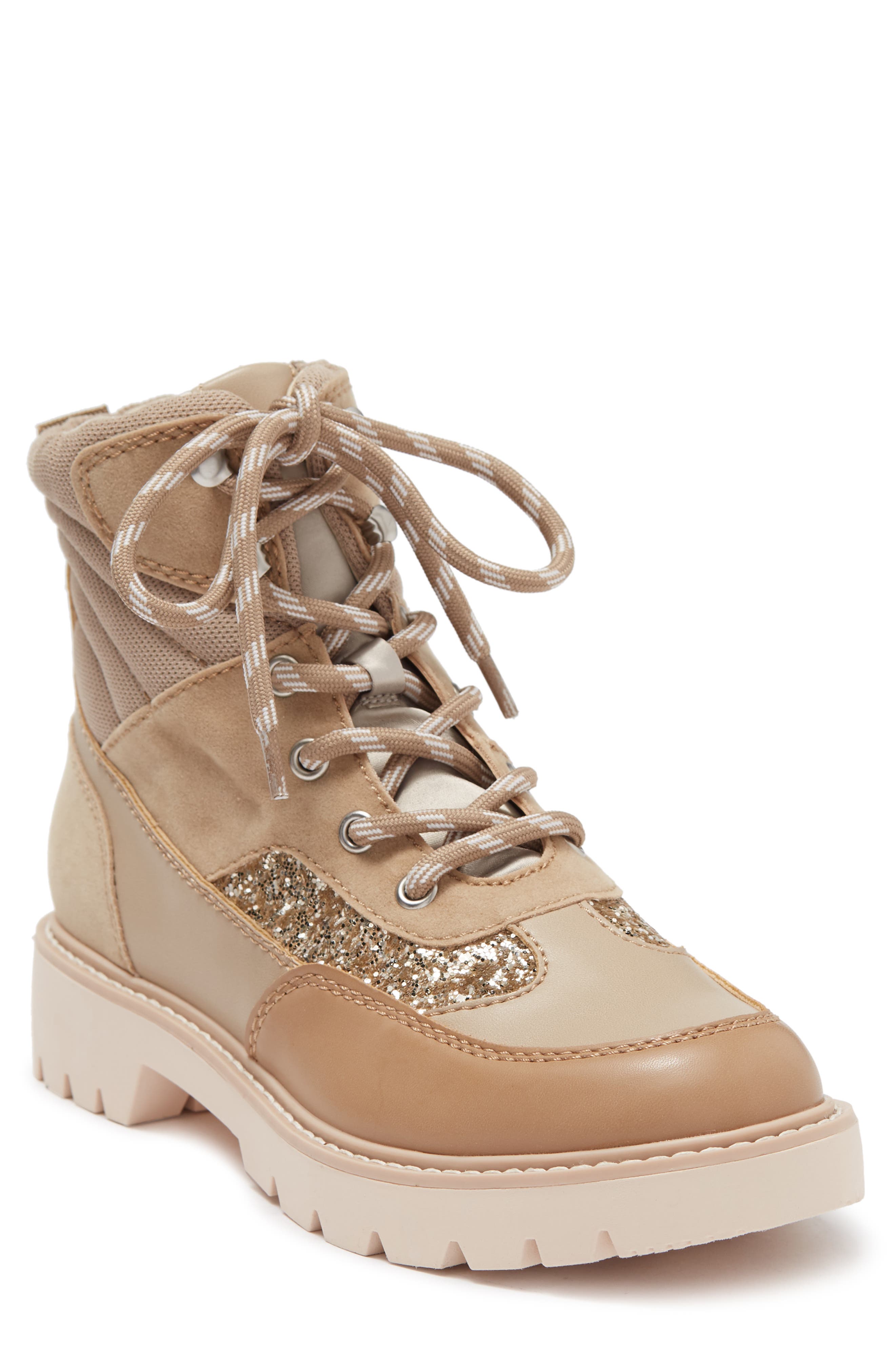 glitter hiking boots