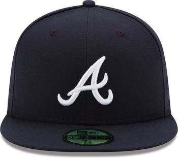 Men's New Era Navy/Red Atlanta Braves Home Authentic Collection On-Field  Low Profile 59FIFTY Fitted