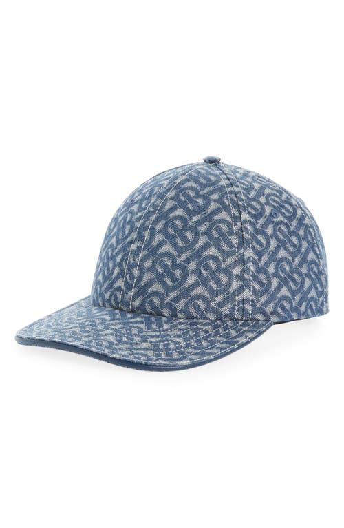 burberry Monogram Print Denim Baseball Cap in Denim Blue Ip Pttn | Smart  Closet