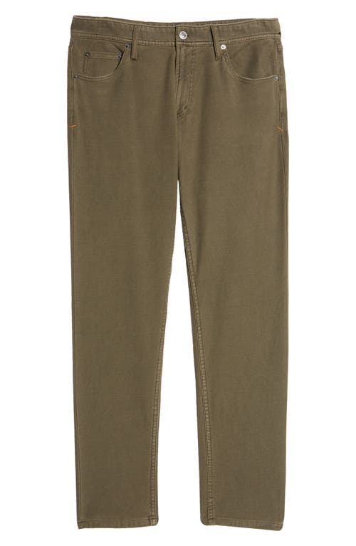 The Normal Brand Terry Five-pocket Tailored Fit Pants In Dusty Olive