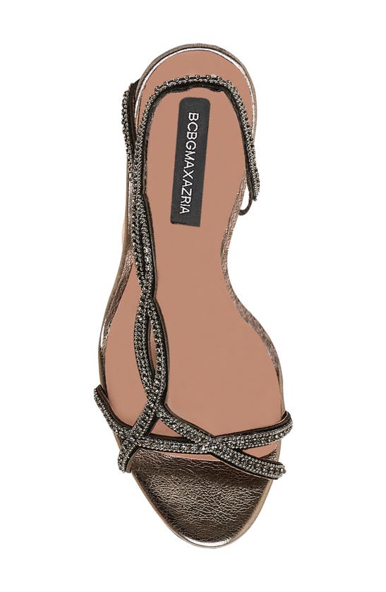 Shop Bcbgmaxazria Evie Embellished Slingback Sandal In Pewter