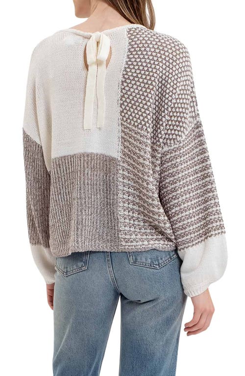 BLU PEPPER BLU PEPPER MARLED COLORBLOCK SWEATER
