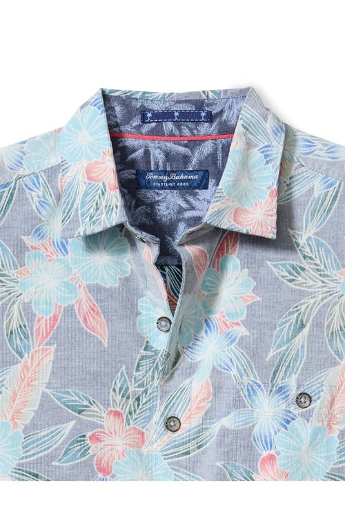 Shop Tommy Bahama Coastline Cord Stretch Shoreline Vines Button-up Shirt In Dockside Blue