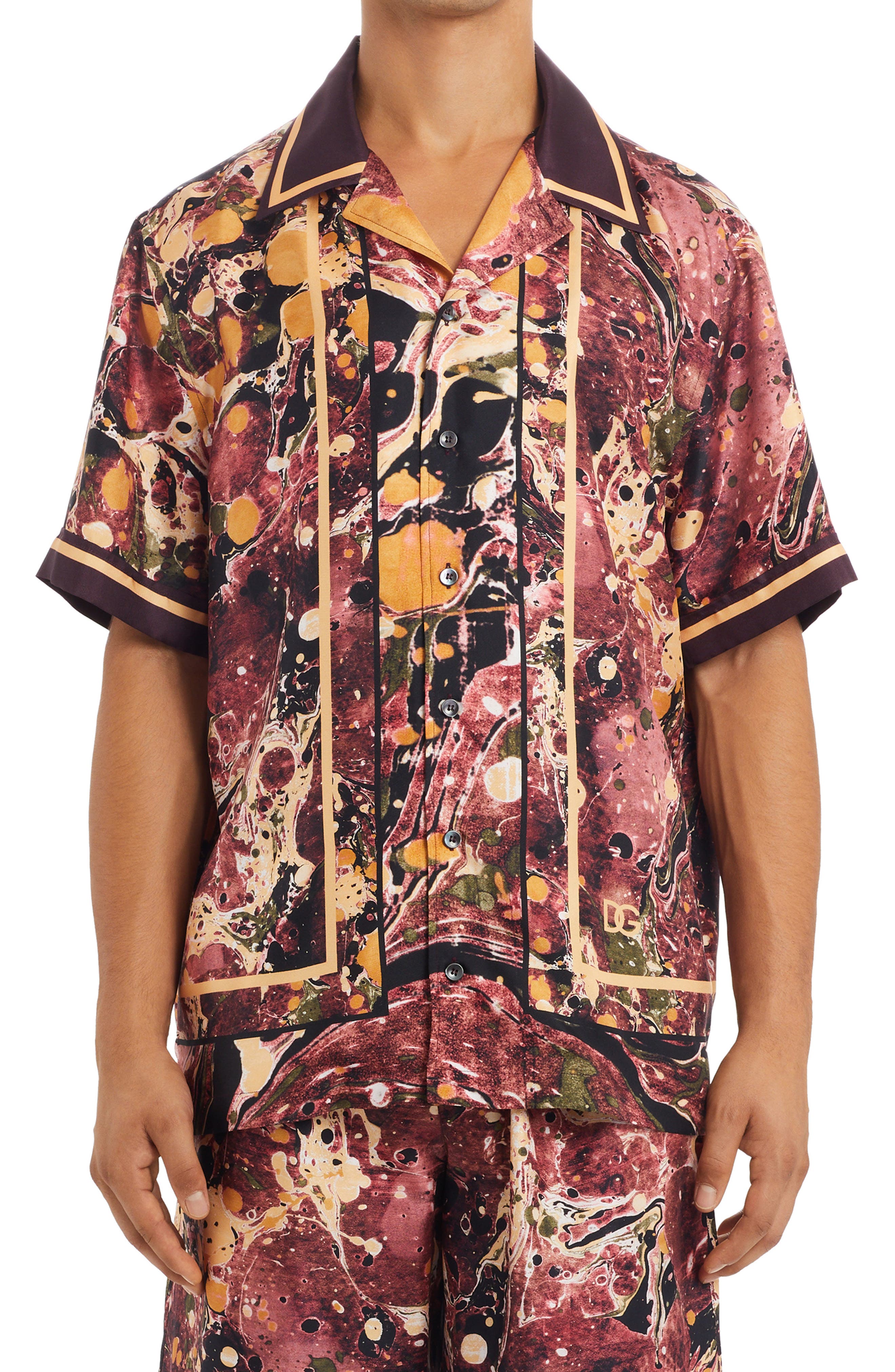 silk camp shirt mens