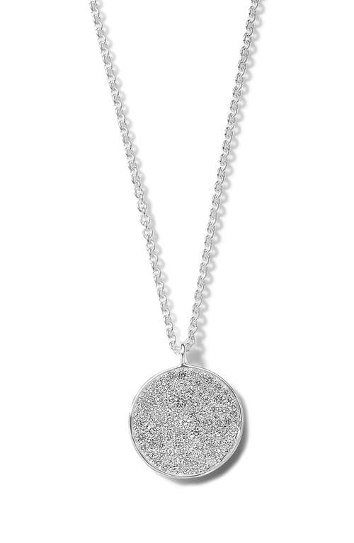 Ippolita Medium Stardust Pavé Diamond Pendant Necklace in Silver at Nordstrom, Size 18